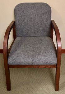 lot 161 image: Fabric Upholstered Wooden Side Chair