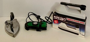 lot 208 image: Vintage Fostoria Model 52X Iron and Sisan French Steam Iron