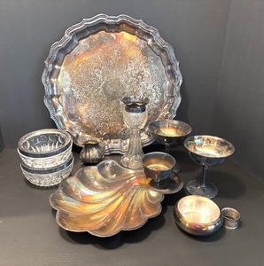 lot 85 image: Vintage Silver-Plated Serving and Decorative Set