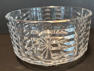 lot 93 image: Vintage Waterford Clear Glass Crystal Cut Decorative Bowl