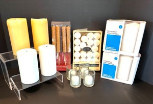 lot 226 image: Assorted Candle Collection Pillar, Votive, and Citronella