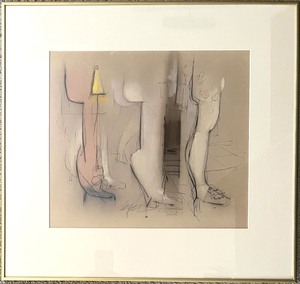 lot 7 image: Robert Lesch Walking on the Wild Side I Pastel & Charcoal Artwork