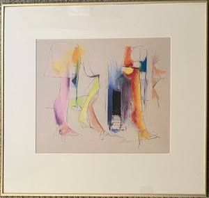 lot 8 image: Robert Lesch Walking on the Wild Side II Pastel and Charcoal Artwork
