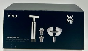lot 264 image: WMF Vino Specialty Wine Set with Wine Pump, Aerating Funnel, and Corkscrew