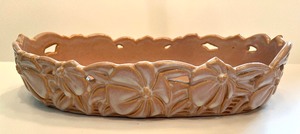 lot 61 image: Vintage California Pottery Floral Serving Dish