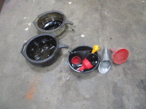 lot 59 image: Drain Pans & Misc Funnels