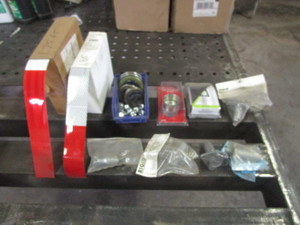 lot 74 image: Misc Trailer Parts & Rolls of DOT Reflective Tape