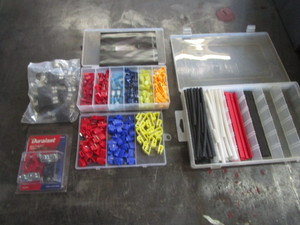 lot 80 image: Wire Connectors, Heat Shrink, Diodes, Battery Cable Ends