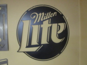 lot 110 image: Miller Lite Steel Sign 22x24
