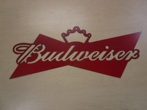 lot 116 image: Budweiser Steel Sign 7x18