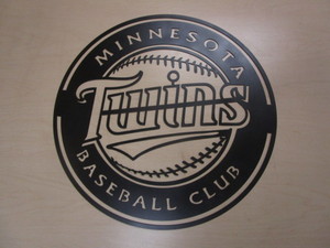 lot 117 image: Twins Steel Sign 18