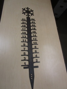 lot 122 image: Snowfall Measuring Steel Stake 8x41