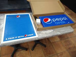 lot 6 image: (2) Pepsi Signs