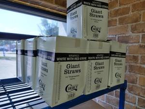 lot 30 image: (10) Boxes 300 Count Giant Straws (Wrapped)