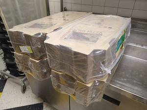 lot 46 image: (4)  50 Packs of 8 Pizza Boxes