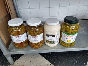 lot 75 image: Gallon Jars Pickled Veggies & Ranch