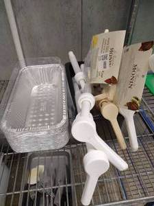 lot 88 image: Bin of Sauce Pumps & Bread Tins
