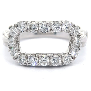 lot 42 image: NEW Modern 1.07 Carat Pav Diamond Open Chain Link Ring VIDEO