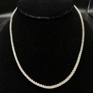 NEW! Stunning 11.70 Carat Diamond Tennis Chain Necklace in Platinum