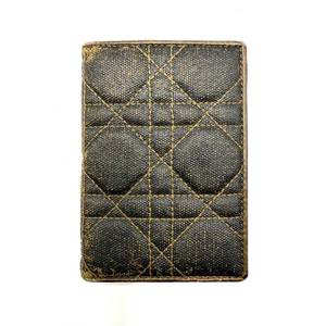 lot 44 image: Christian Dior Quilted Canvas & Gold Leather Bifold Wallet with ID Window Pre-Owned Retail $395