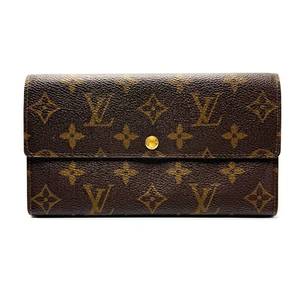 lot 12D image: Louis Vuitton Monogram Canvas Sarah Wallet with Gold Snap Closure Pre-Owned Retail $695