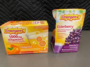 lot 3 image: Emergen-C Dietary Supplements Assortment Tangerine and Elderberry