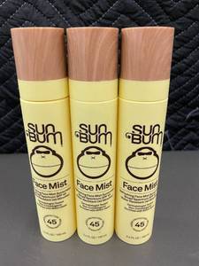 lot 5 image: Set of 3 Sun Bum Face Mist Sunscreen SPF 45, 3.4 fl oz