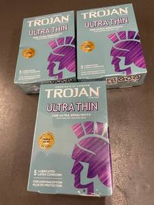 lot 7 image: Set of 3 Boxes of Trojan Ultra Thin Condoms