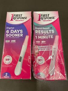 lot 16 image: Lot of 2 First Response Pregnancy Test Kits - Digital and Rapid Result