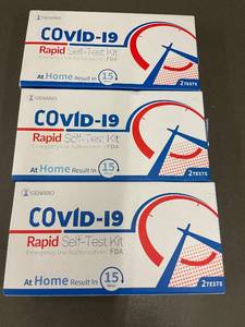 lot 17 image: Lot of 3 COVID-19 Rapid Self-Test Kits with 2 Tests Each