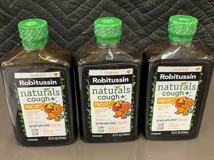 lot 21 image: 3 Bottles of Robitussin Naturals Cough Childrens Mucus Relief