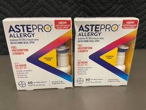 lot 32 image: 2-Pack Astepro Allergy Antihistamine Nasal Spray 60 Sprays Each