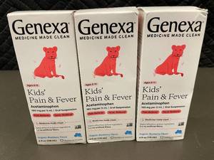lot 34 image: Genexa Kids Pain & Fever Oral Suspension