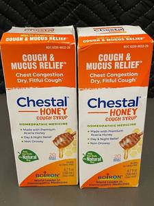 lot 36 image: Boiron Chestal Honey Cough Syrup, 2 Bottles, 6.7 fl oz Each