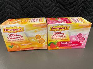 lot 42 image: Emergen-C 1000mg Vitamin C Supplement Drink Mix, Tangerine & Raspberry