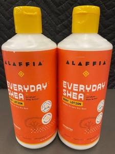 lot 47 image: Set of 2 Alaffia Everyday Shea Body Lotion 16 fl oz, Unscented
