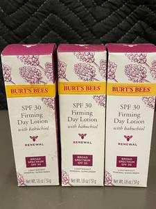 Set of 3 Burt's Bees Renewal SPF 30 Firming Day Lotion with Bakuchiol