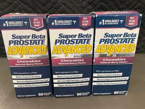 lot 62 image: Super Beta Prostate Advanced Chewables Natural Berry Flavor - 3 Pack