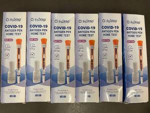 lot 68 image: Set of 6 FaStep COVID-19 Antigen Pen Home Test Kits