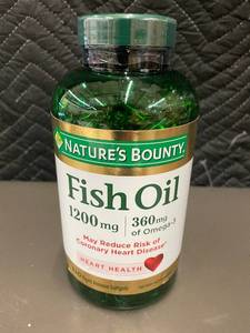 lot 78 image: Natures Bounty Fish Oil 1200mg, 320 Rapid Release Softgels