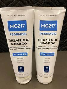 lot 227 image: 2 Bottles of MG217 Psoriasis Therapeutic Shampoo 8 Fl Oz