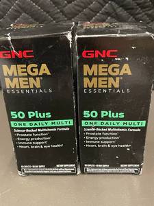 lot 249 image: GNC Mega Men 50 Plus One Daily Multi Dietary Supplements - 60 Caplets