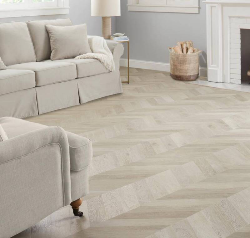 lot 15E image: LIFEPROOF Lot of 24 Cases of- Chevron Champagne Beach Wood 12 MIL x 12 in. W x 28 in. L Click Lock Waterproof Vinyl Plank Flooring (18.87 sqftcase) (Total of 452.88 sqft)