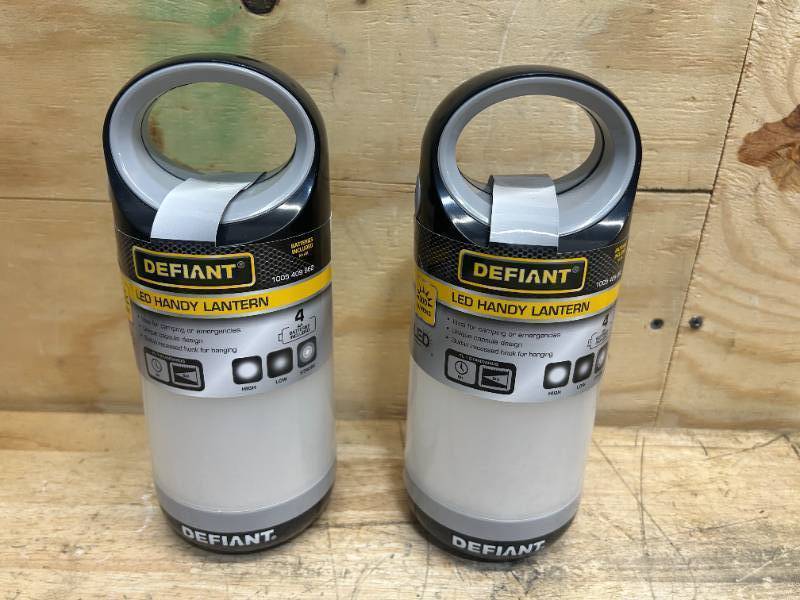 lot 19 image: DEFIANT Lot of 2- 300 Lumens Handy Lanterns