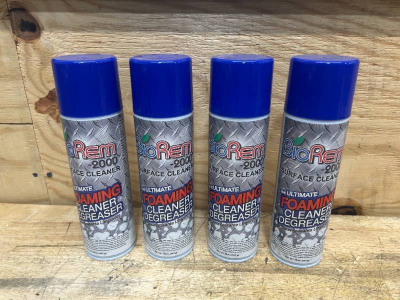 lot 93 image: BIOREM-2000 Lot of 4 Cans of- Ultimate Foaming Cleaner Degreaser (20 oz each)