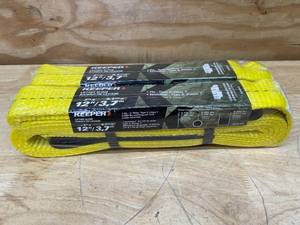 lot 42 image: KEEPER Lot of 2- 2 in. x 12 ft. 1 Ply Lift Slings with Flat Loop