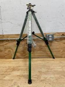 lot 34 image: Orbit Brass Impact Sprinkler on Tripod Base