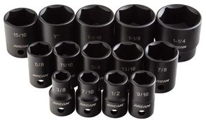 lot 111 image: Arcan 14 Piece 12 Drive Shallow Impact Socket Set Model # AS21214S