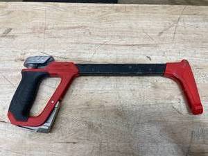 lot 20 image: Milwaukee High-Tension Hack Saw with 12 in. 24 TPI Bi-Metal Blade and Blade Storage Model # 48-22-0050