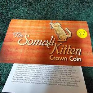 lot 47 image: 2001 Somali Kitten Crown Coin-Isle of Man Collection